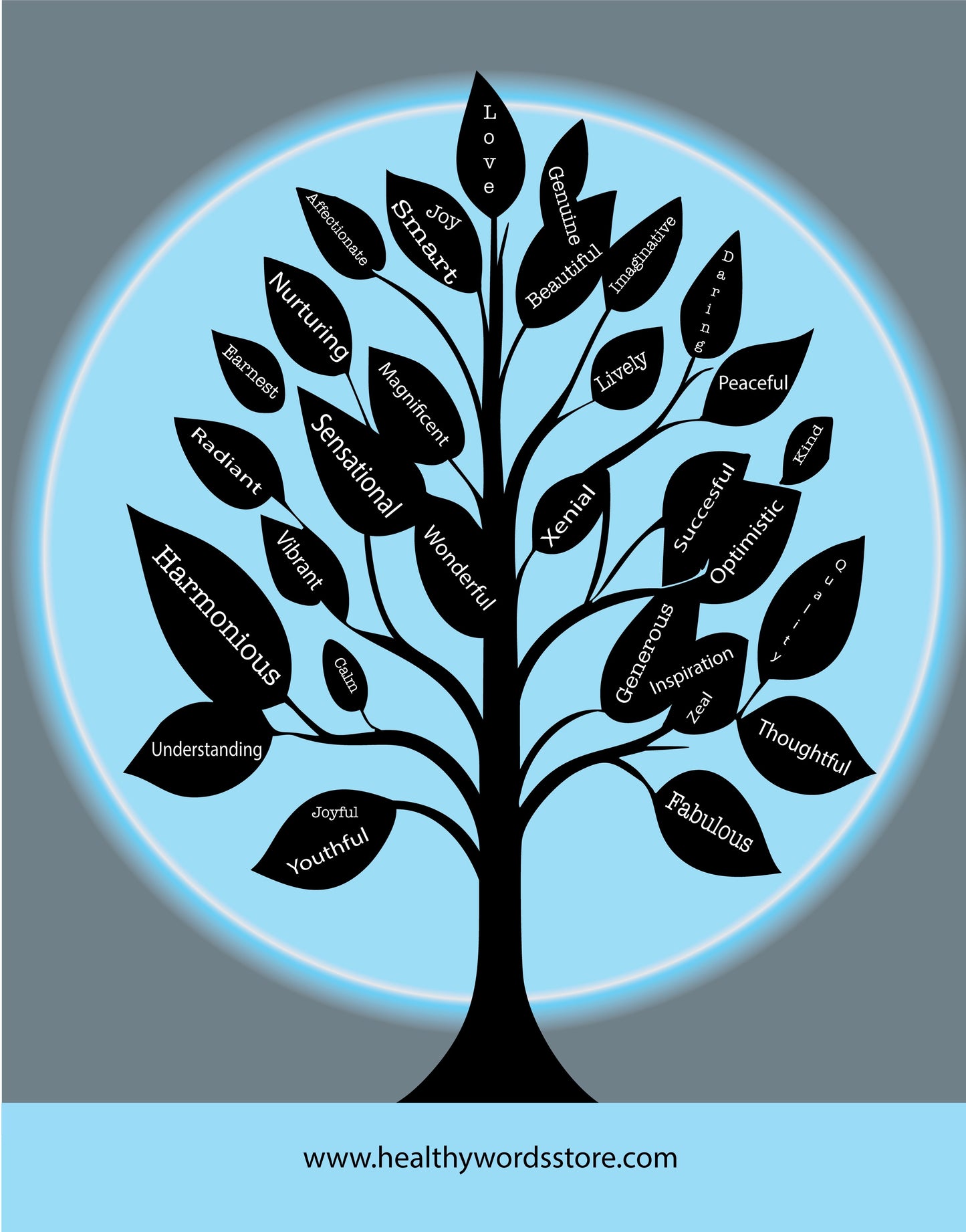 Healthy Words® Orchard of Inspiration Vinyl Mural