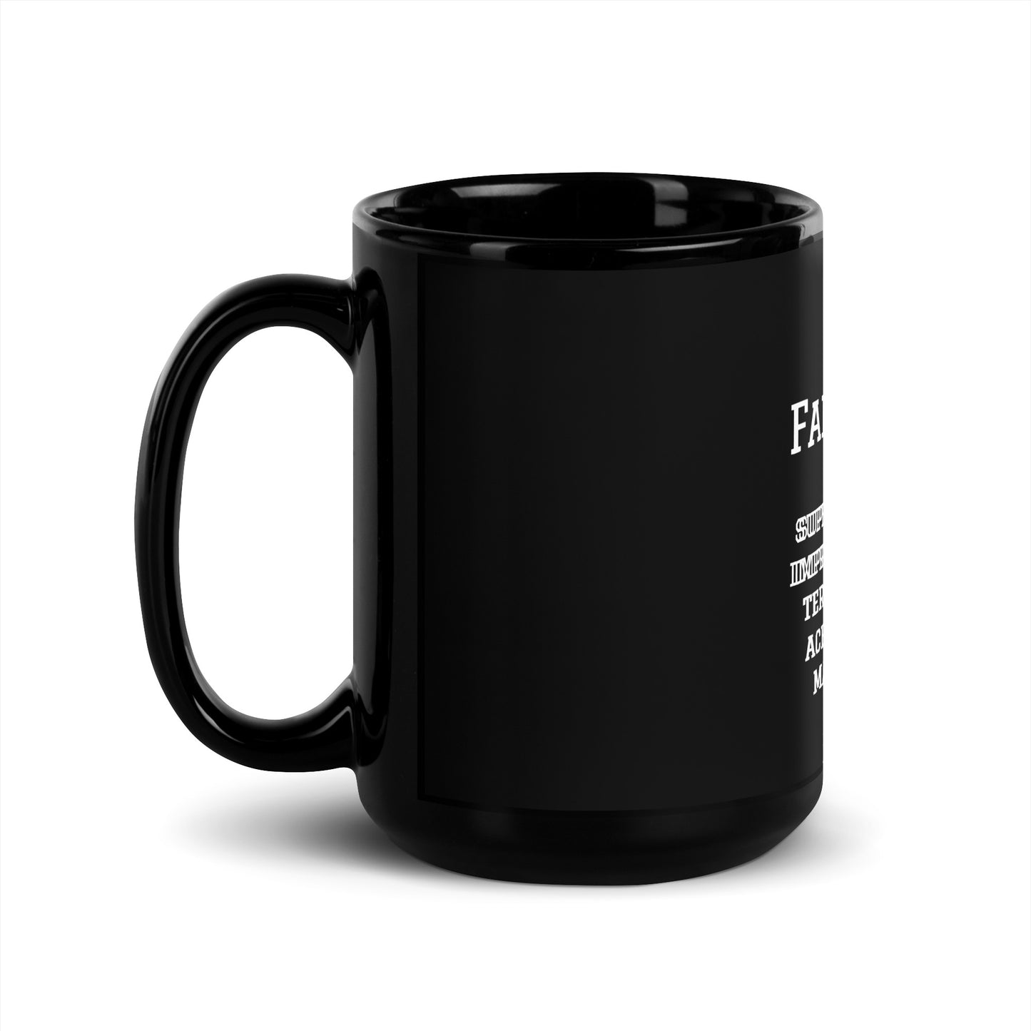 Healthy Words® "fantastic" Black Glossy Mug