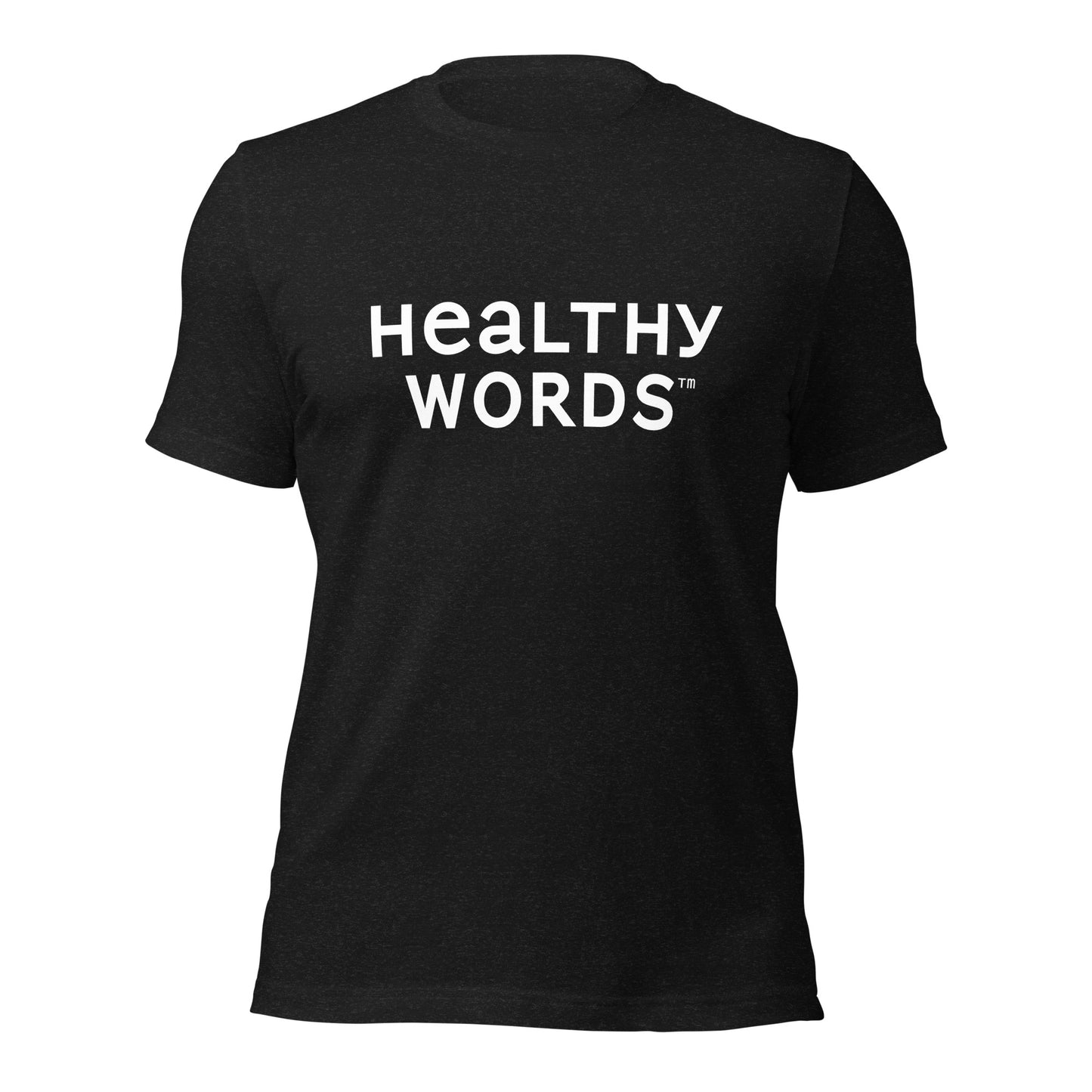 Healthy Words® white font t-shirt