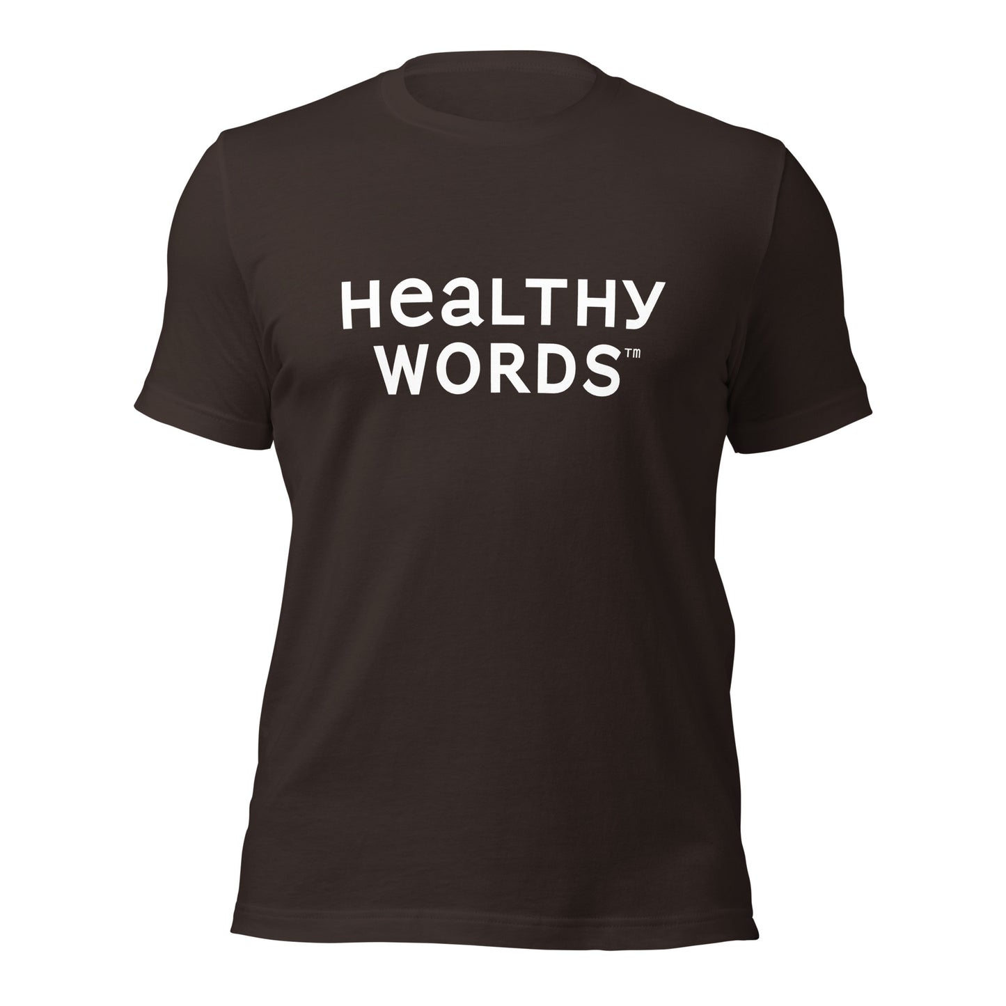 Healthy Words® white font t-shirt
