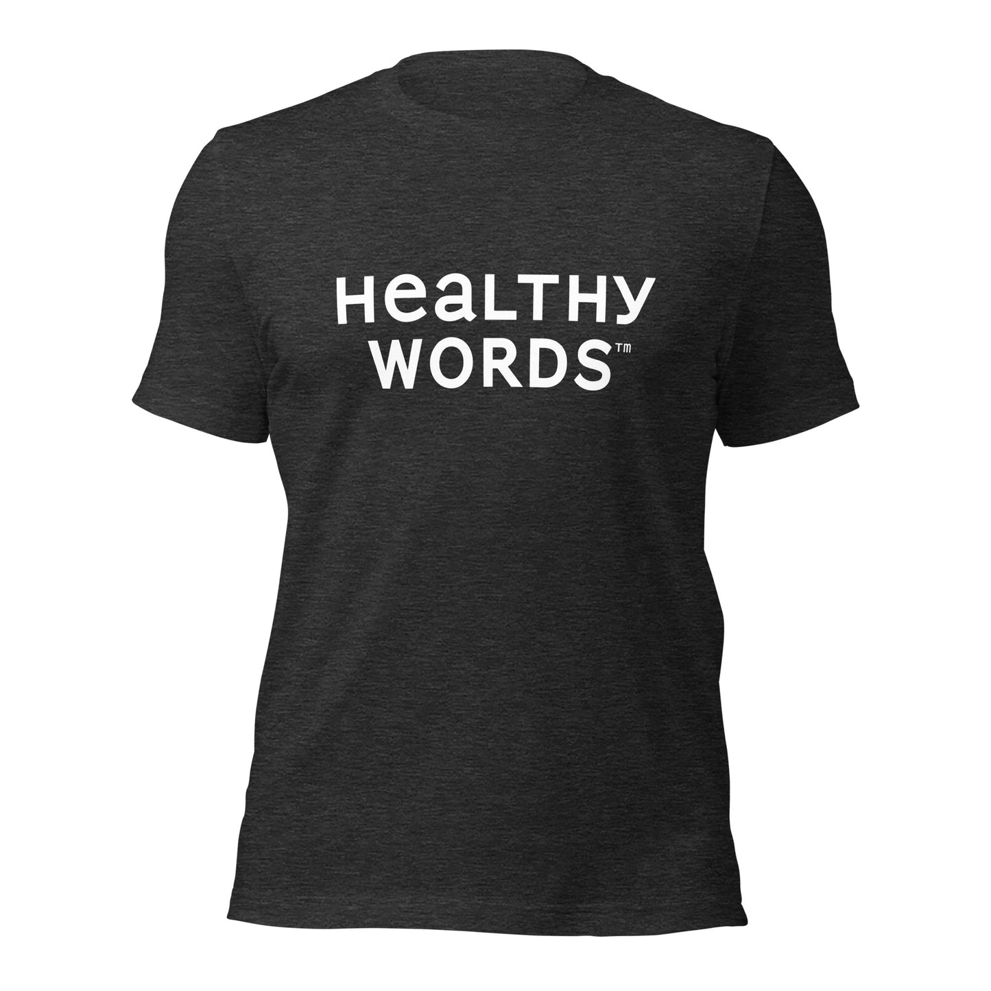 Healthy Words® white font t-shirt