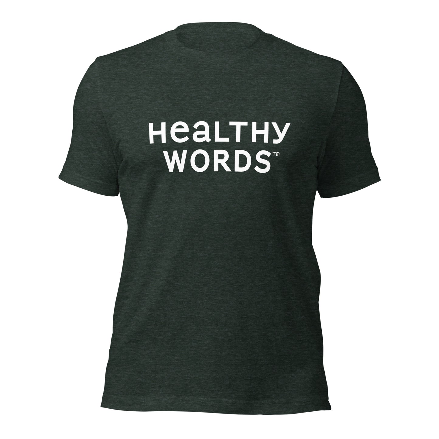 Healthy Words® white font t-shirt