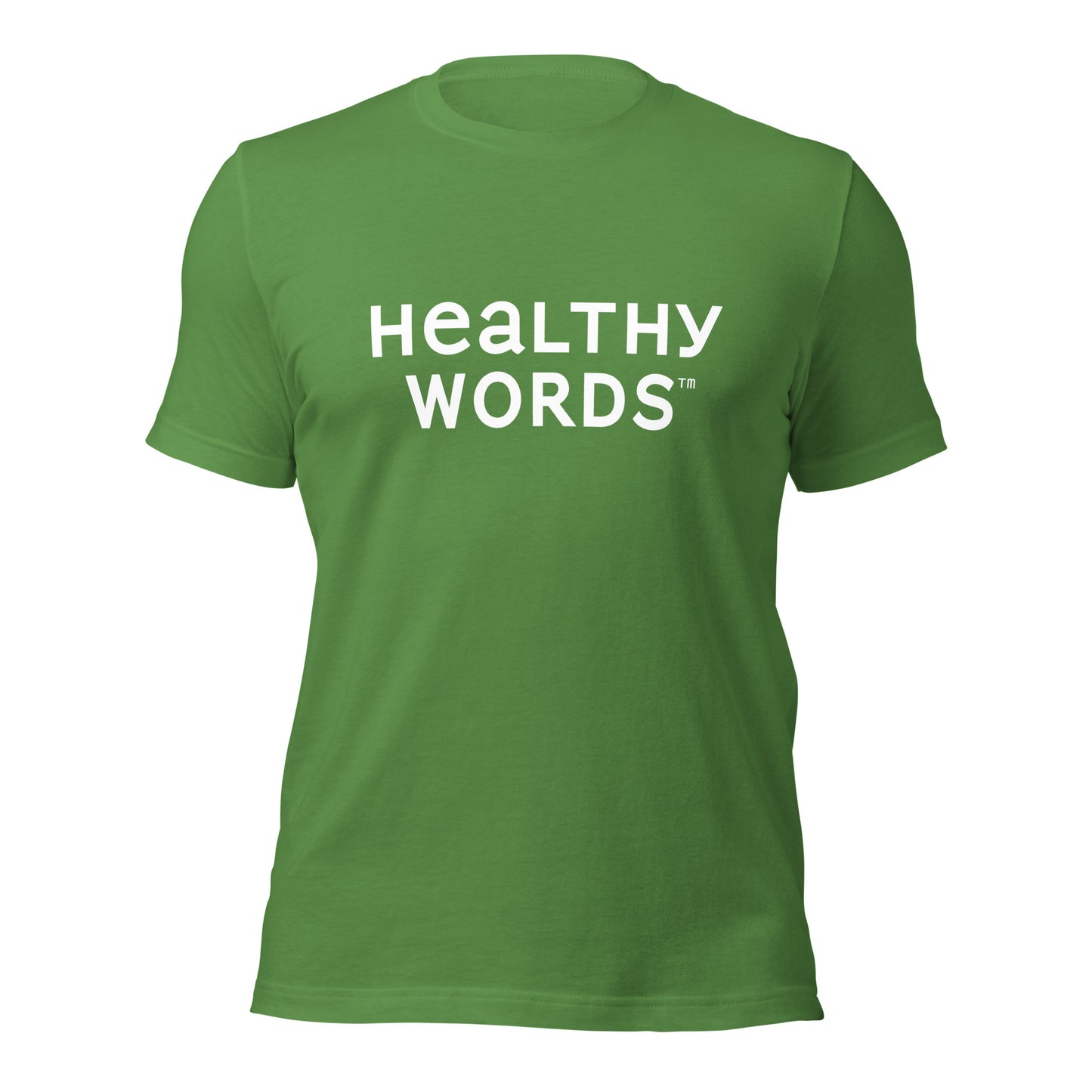 Healthy Words® white font t-shirt
