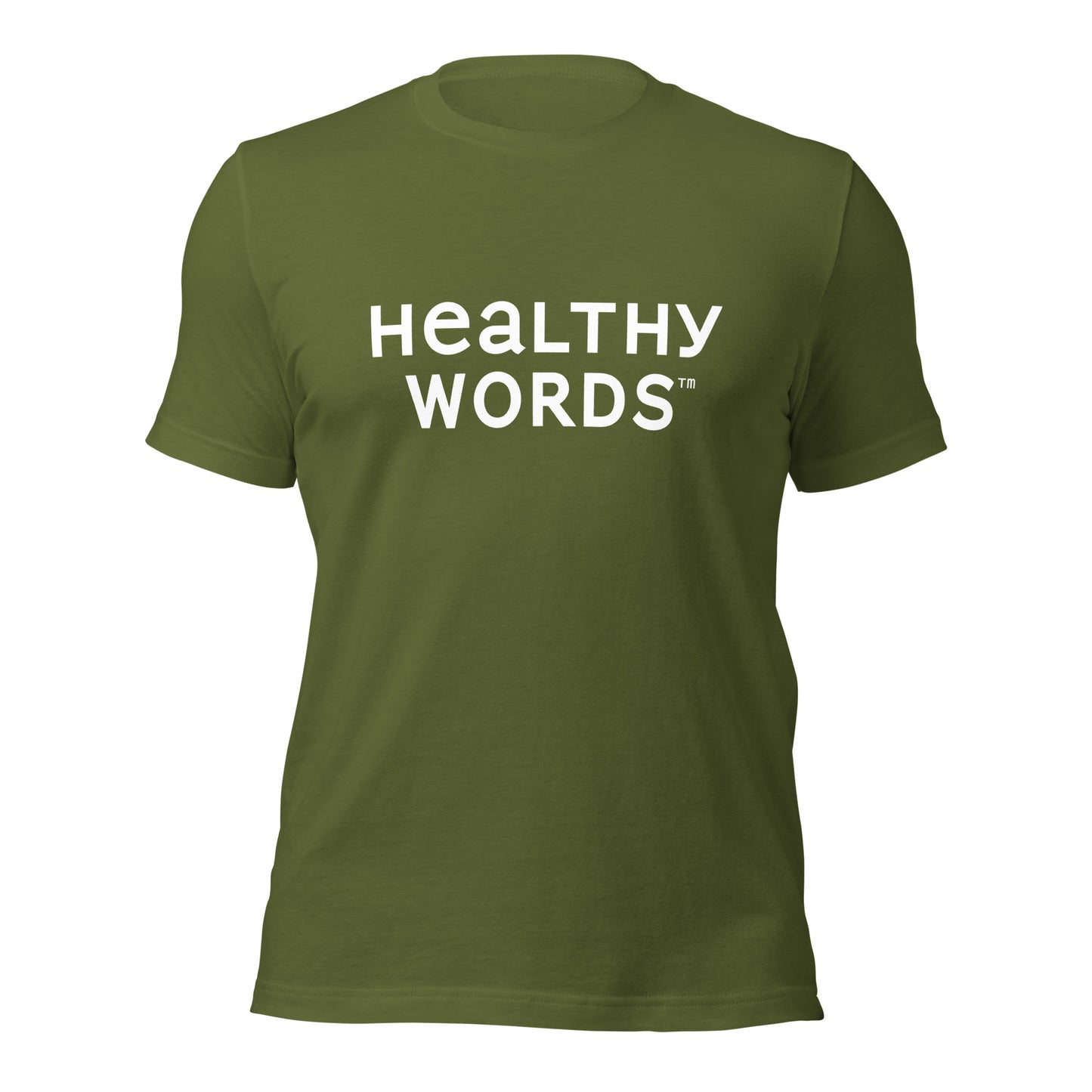 Healthy Words® white font t-shirt