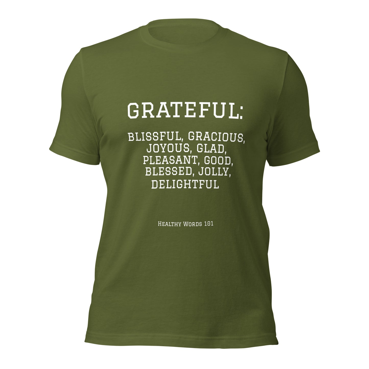 Healthy Words® "grateful" t-shirt