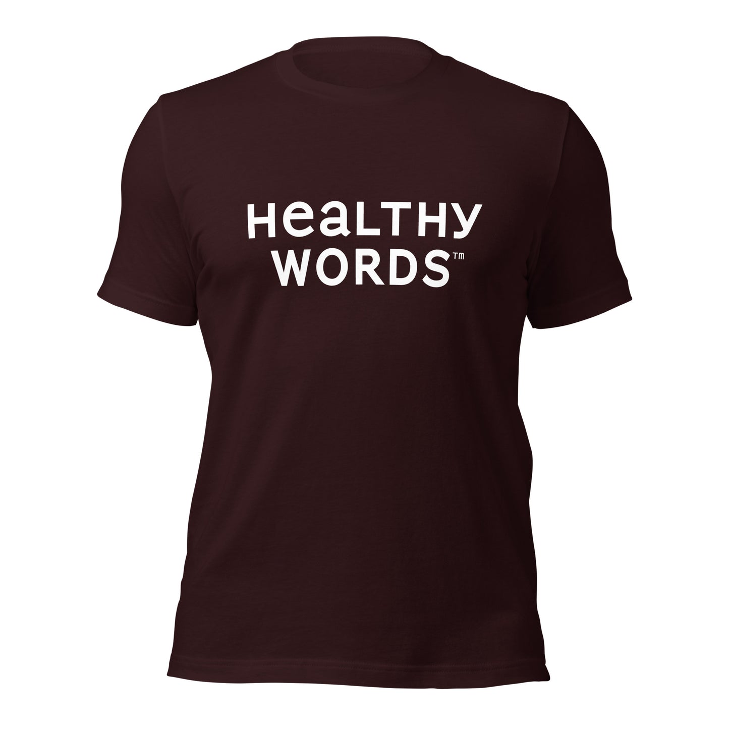 Healthy Words® white font t-shirt