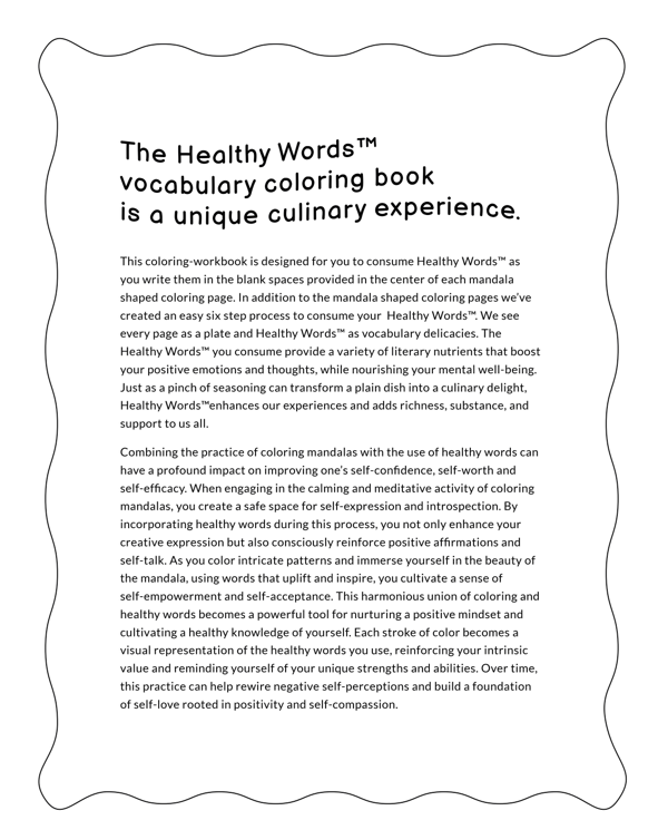 Healthy Words® Coloring Book