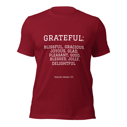 Healthy Words®  "grateful" t-shirt