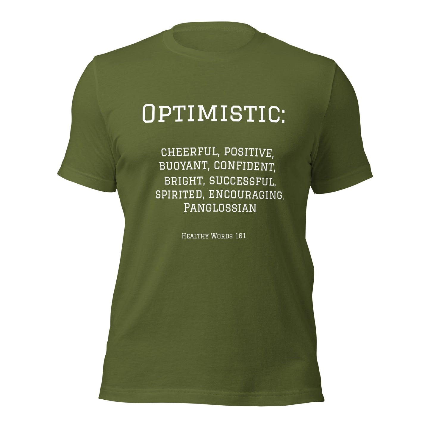 Healthy Words® "optimistic" t-shirt